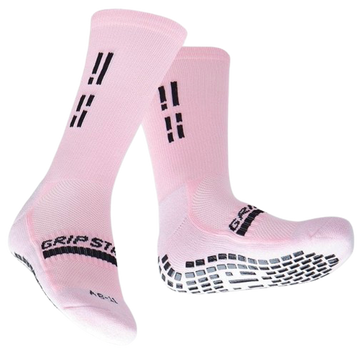 GRIP STAR PASTEL PINK CREW SOCK - Oztagger
