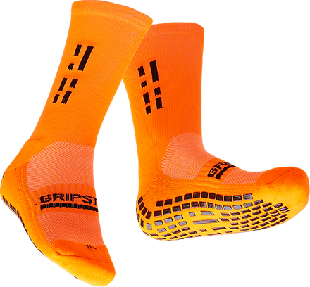 GRIP STAR ORANGE CREW SOCK - Oztagger