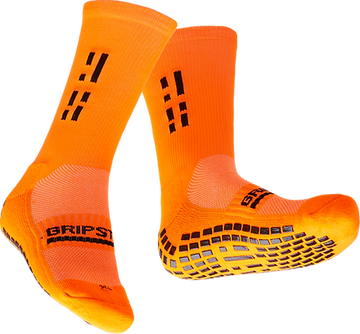 GRIP STAR ORANGE CREW SOCK - Oztagger