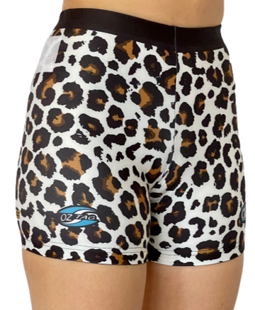 White Leopard Tights - Oztagger