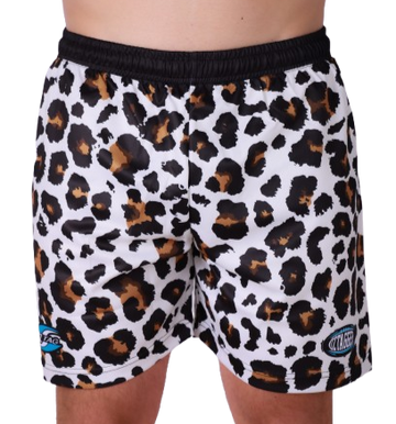 White Leopard Shorts