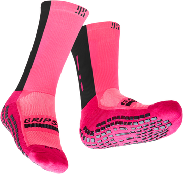 GRIP STAR 50/50 PINK / BLACK CREW SOCKS