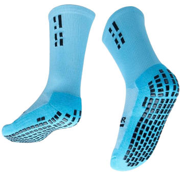 GRIP STAR SKY BLUE CREW SOCKS