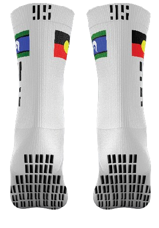 GRIP STAR INDIGENOUS OZTAG WHITE CUSTOM REP CREW SOCK - Oztagger