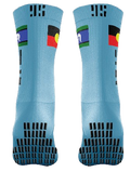 GRIP STAR INDIGENOUS OZTAG SKY BLUE CUSTOM REP CREW SOCK - Oztagger