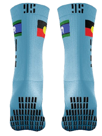 GRIP STAR INDIGENOUS OZTAG SKY BLUE CUSTOM REP CREW SOCK - Oztagger