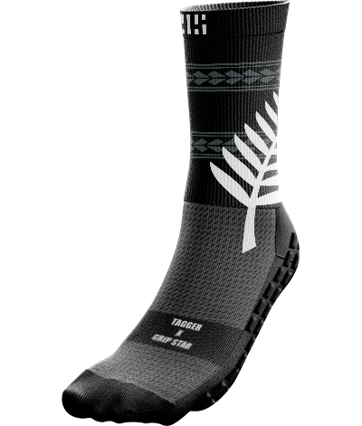 GRIP STAR BLACK KIWI PRIDE CREW SOCKS - Oztagger