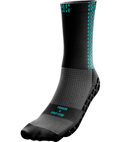 GRIP STAR BLACK MOANA CREW SOCKS - Oztagger