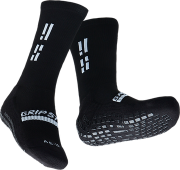 GRIP STAR BLACK CREW SOCKS - Oztagger