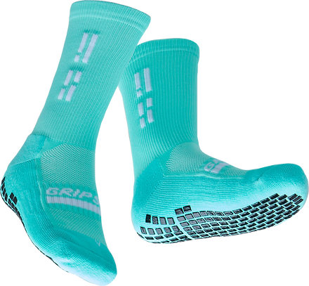 GRIP STAR TEAL CREW SOCK - Oztagger