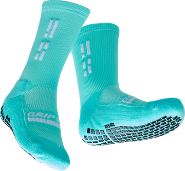 GRIP STAR TEAL CREW SOCK - Oztagger