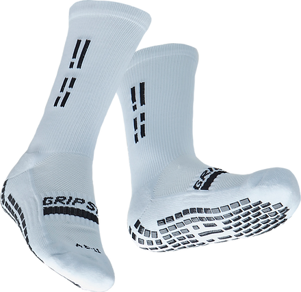 GRIP STAR WHITE CREW SOCK - Oztagger