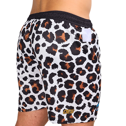 White Leopard Shorts - Oztagger