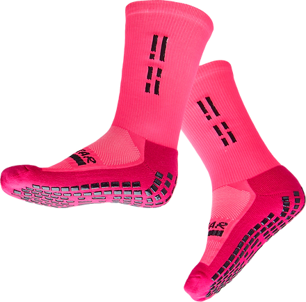 GRIP STAR PINK CREW SOCKS - Oztagger